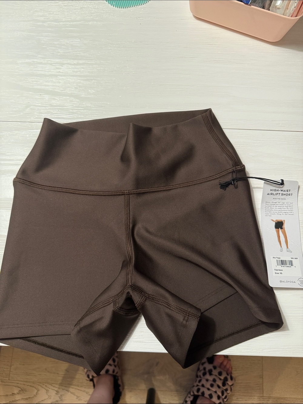 ALO Yoga High-Waist Airlift Shorts — Dark Brown